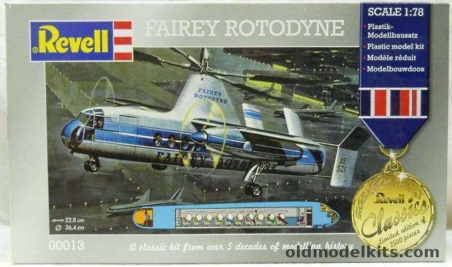Revell 1/78 Fairey Rotodyne Cutaway Model with Full Interior, 00013 plastic model kit